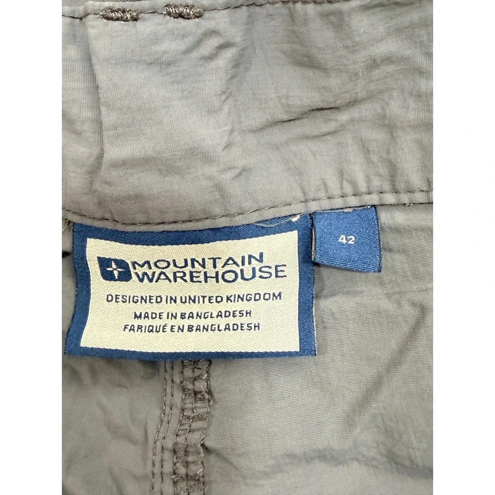 Mountain Warehouse Cargo Shorts Mens 42 Gray Explorer‎ Nylon Hiking Gorpcore